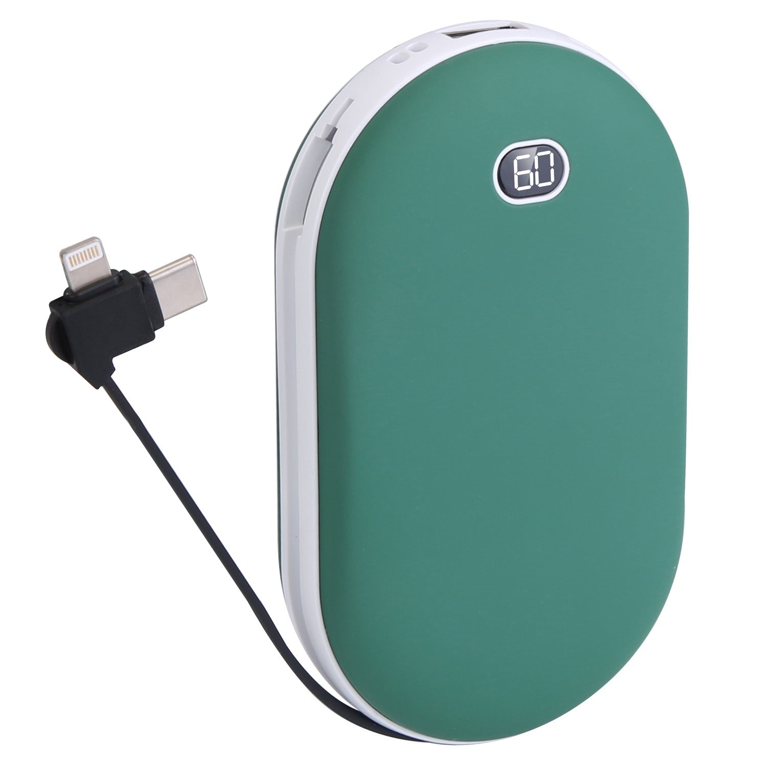 8000mAh 2 In 1 Electric Hand Warmer Rechargeable Hand Heater Portable Pocket Warmer with Power Bank 3 Heating Levels Digital Display Double-sided Heating