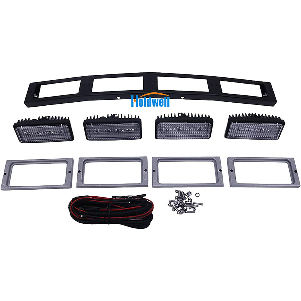 Holdwell Nose LED Hood Conversion Kit RE306510 RE577573 Replacement for John Deere 55 60 Series Tractor 4555 4755 4955 4560 4760 4960