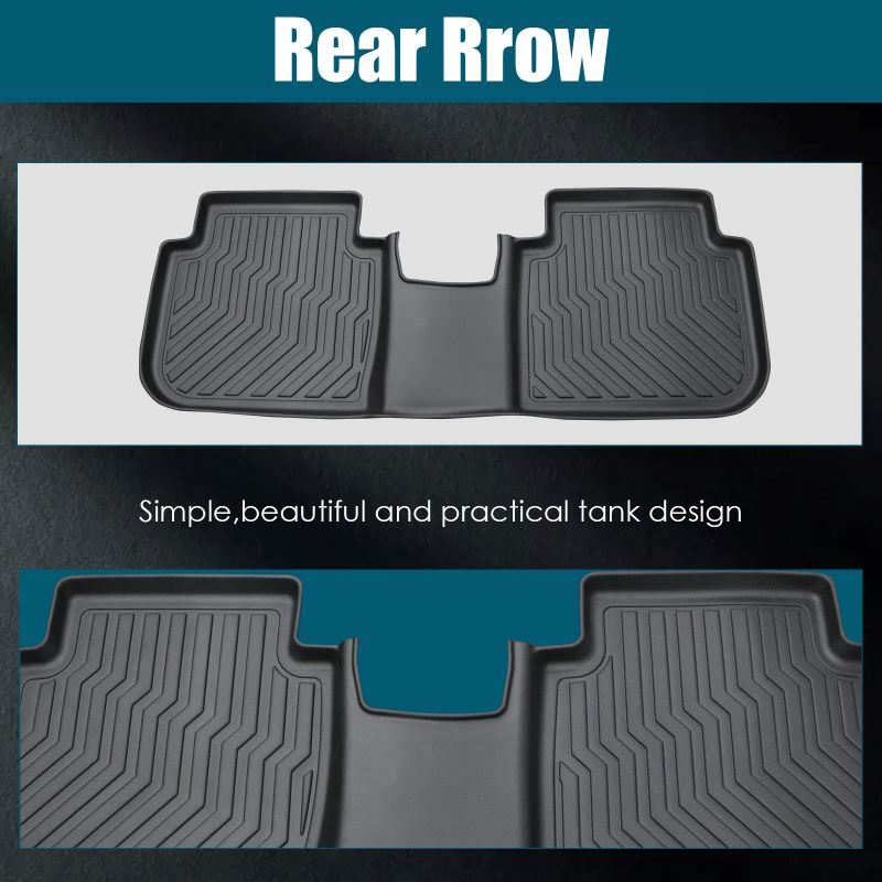 Car Floor Mats for 2023 Ho*da CRV Hybrid Black All-Weather TPE Rubber Car Mats