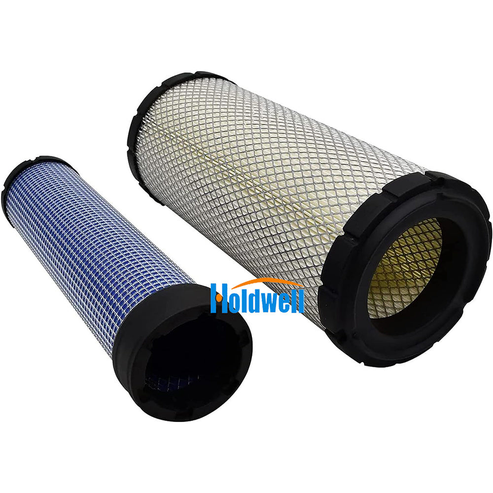Holdwell Air Filter Kit 6666333 6666334 for Bobcat Loader 463 653 751 S510 S530 Excavator 335 E62 E85