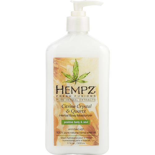 HEMPZ by Hempz FRESH FUSIONS CITRINE CRYSTAL & QUARTZ HERBAL BODY MOISTURIZER 17 OZ