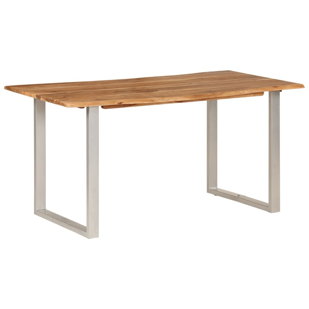 Dining Table 60.6"x31.5"x29.9" Solid Wood Acacia