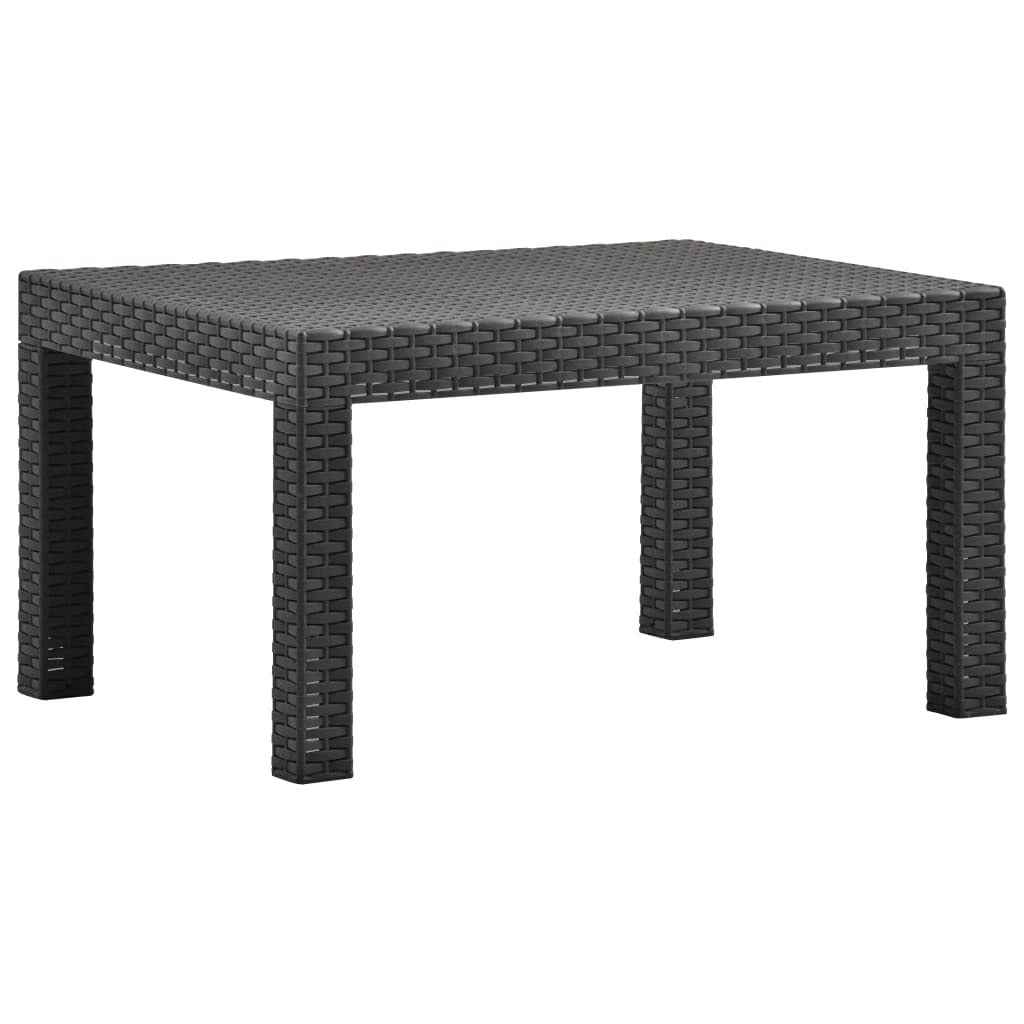 Patio Table Anthracite 22.8"x22.8"x16.1" PP Rattan