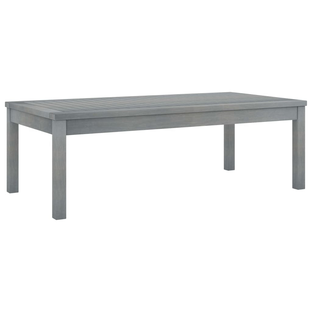 Coffee Table 39.4"x19.7"x13" Gray Solid Acacia Wood