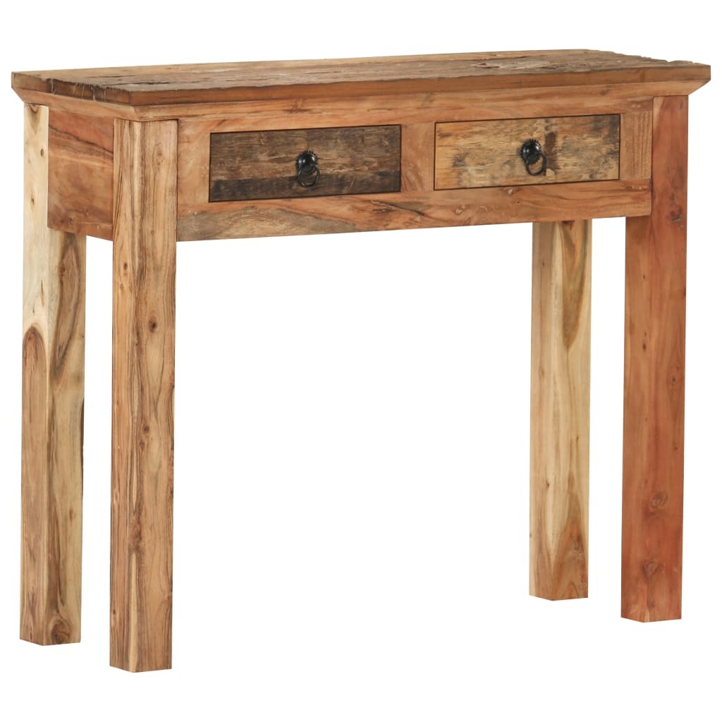 Console Table 35.6"x11.8"x29.5" Solid Acacia Wood and Reclaimed Wood