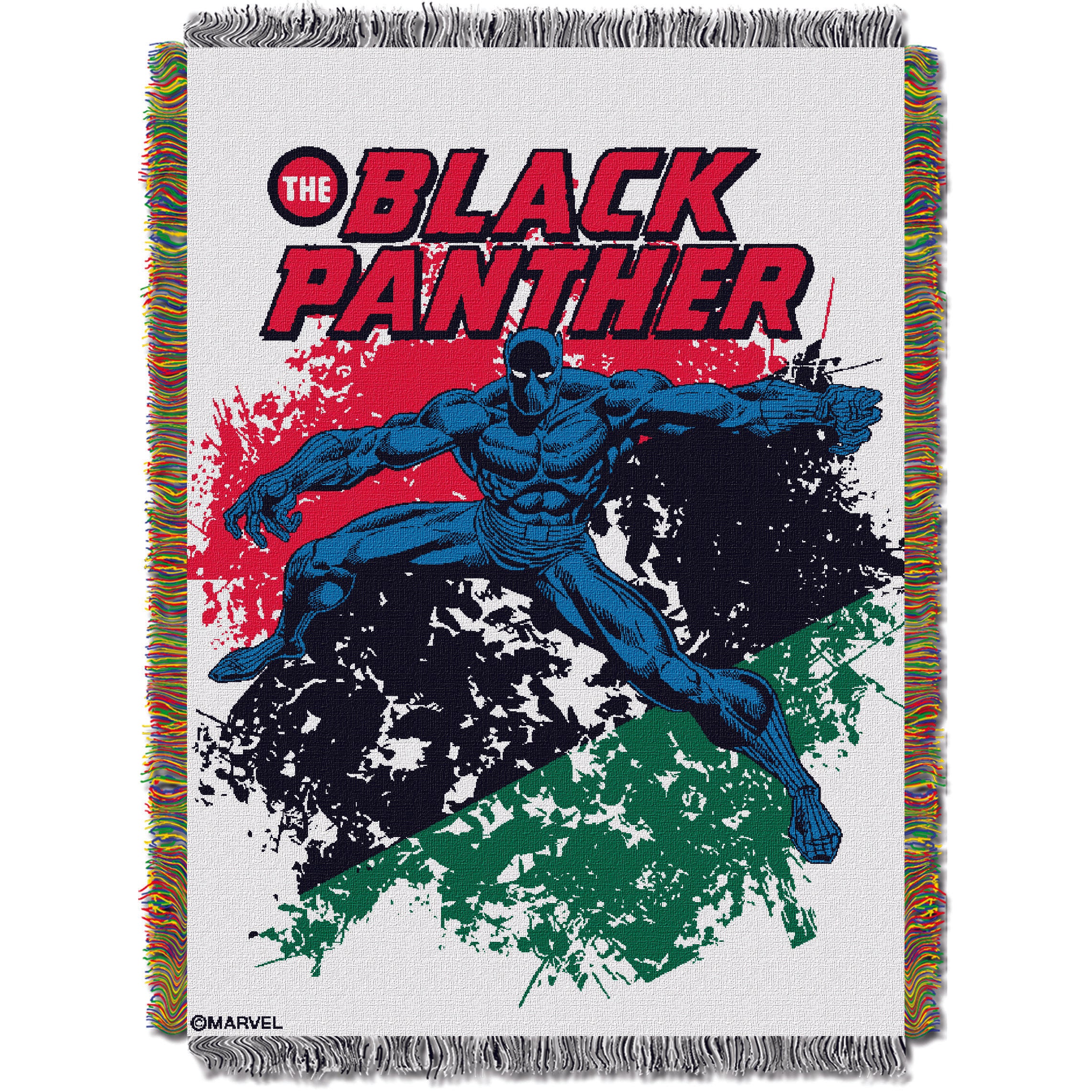 Black Panther - Panther Defend Licensed 48"x 60" Woven Tapestry Throw by The Northwest Company