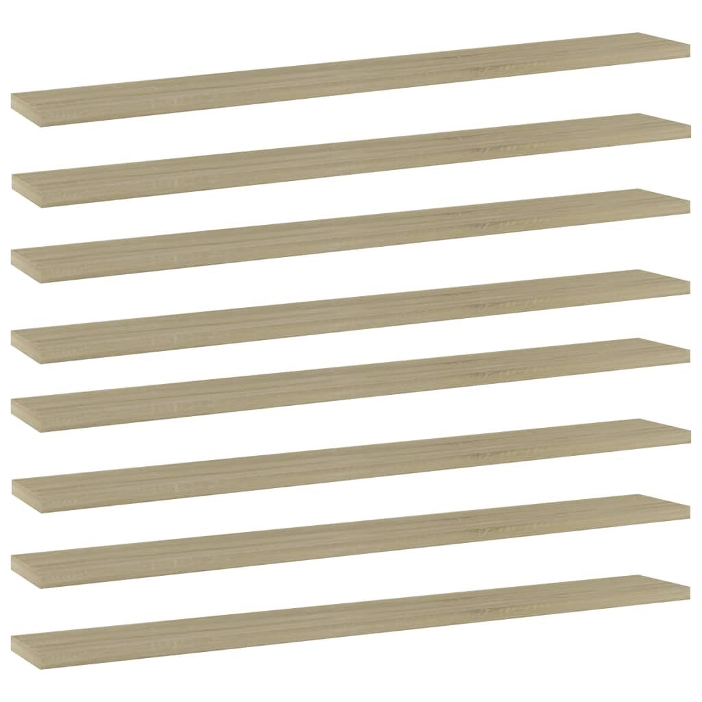Bookshelf Boards 8 pcs Sonoma Oak 31.5"x3.9"x0.6" Engineered Wood