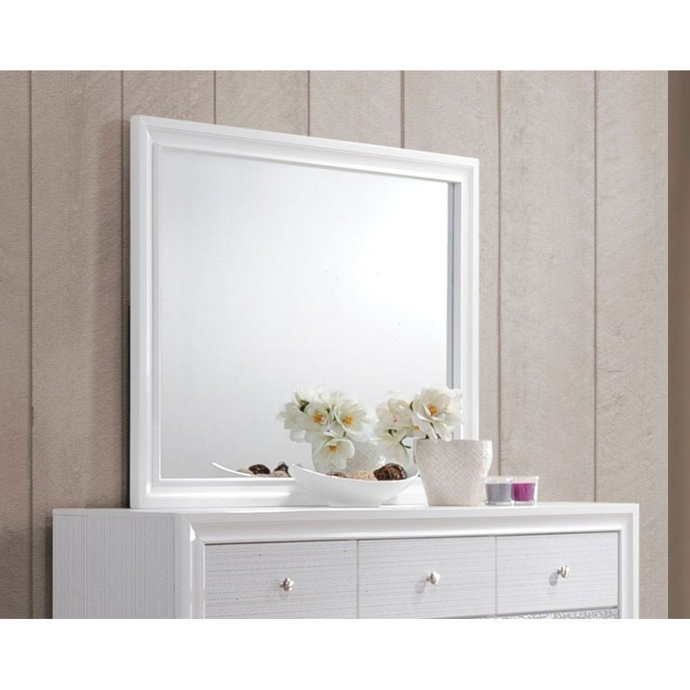 Naima Mirror in White