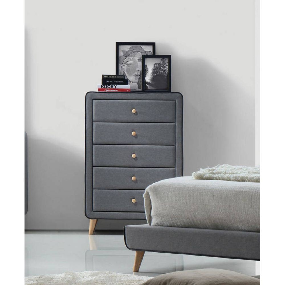 Valda Chest in Light Gray Fabric YJ