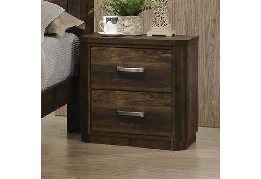 Elettra Nightstand; Rustic Walnut