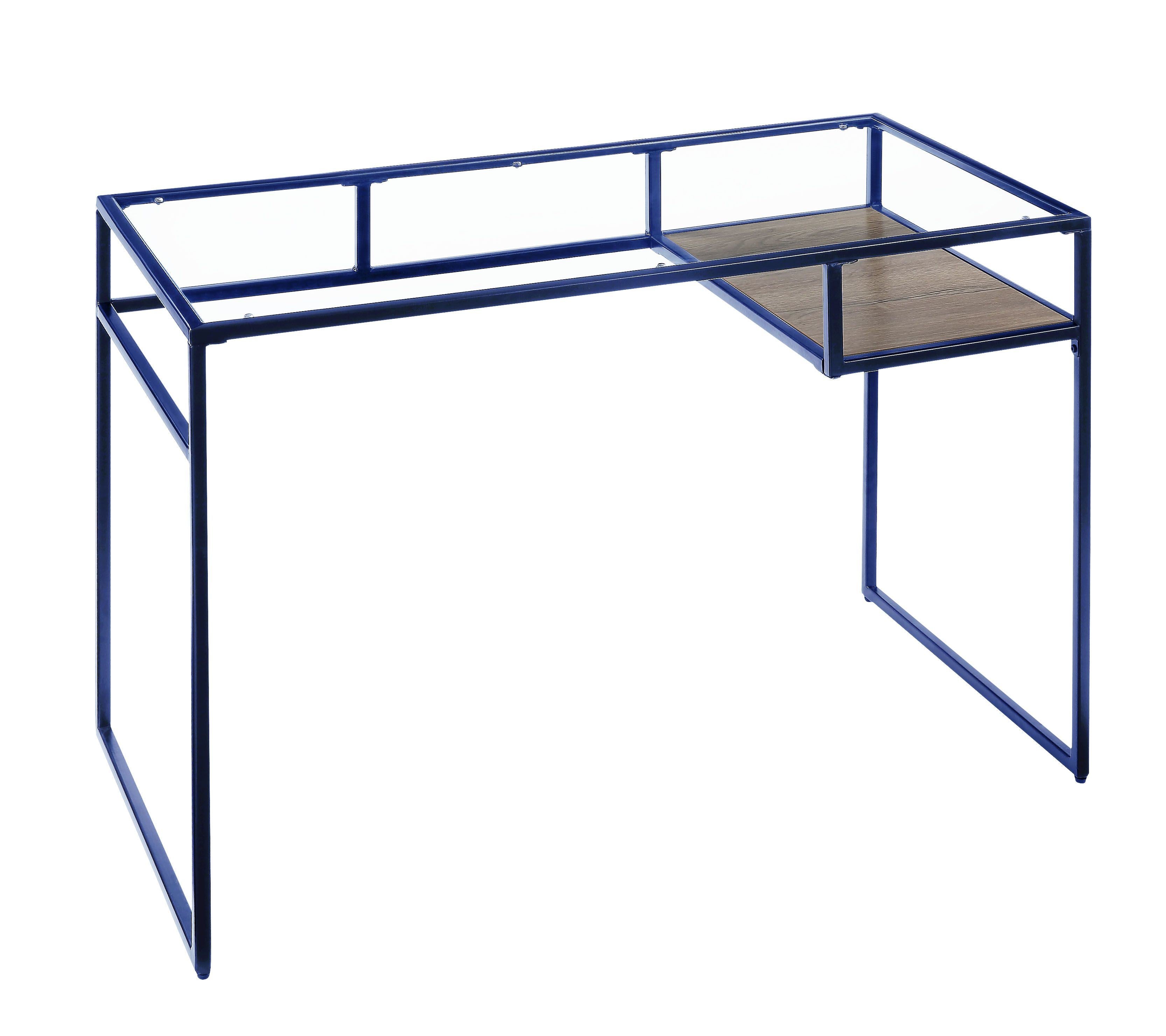 Yasin Desk; Blue & Glass YJ