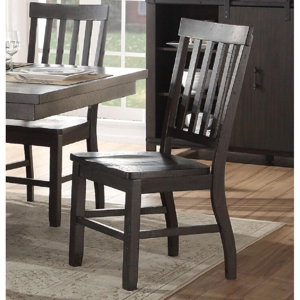 Maisha Side Chair (Set-2) in Rustic Walnut