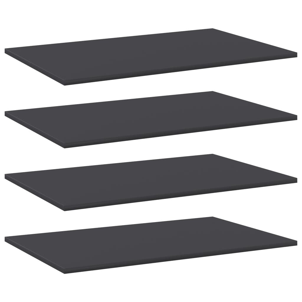 Bookshelf Boards 4 pcs Gray 31.5"x19.7"x0.6" Engineered Wood