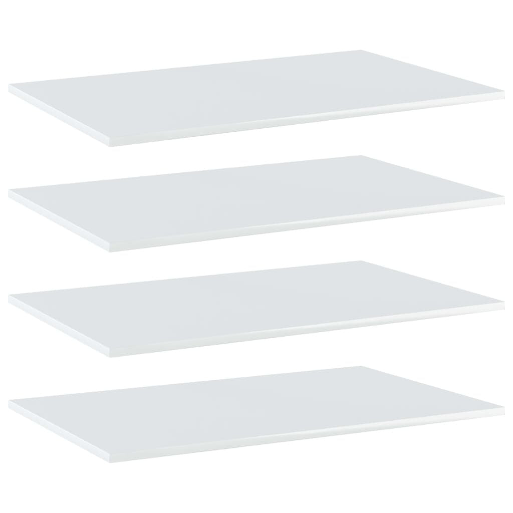 Bookshelf Boards 4 pcs High Gloss White 31.5"x19.7"x0.6" Engineered Wood