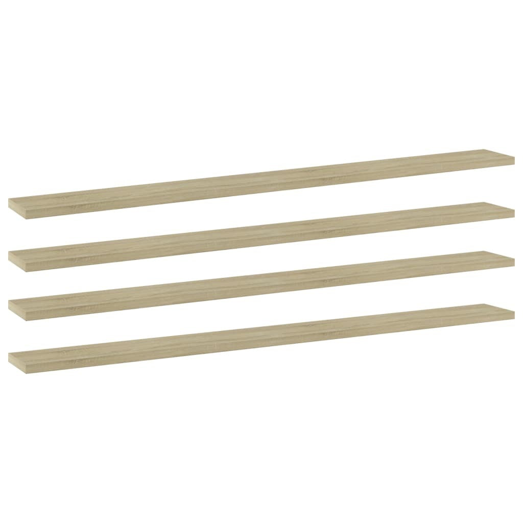 Bookshelf Boards 4 pcs Sonoma Oak 39.4"x3.9"x0.6" Engineered Wood