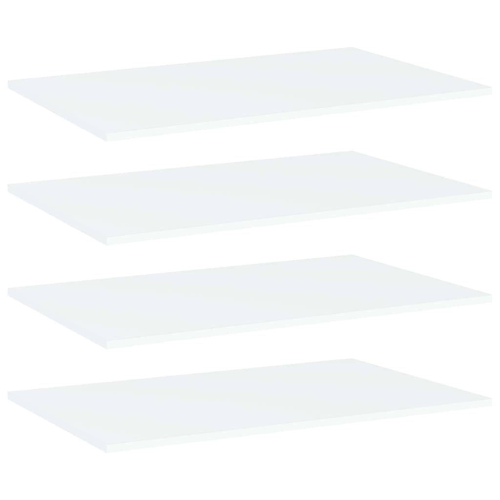 Bookshelf Boards 4 pcs White 31.5"x19.7"x0.6" Engineered Wood