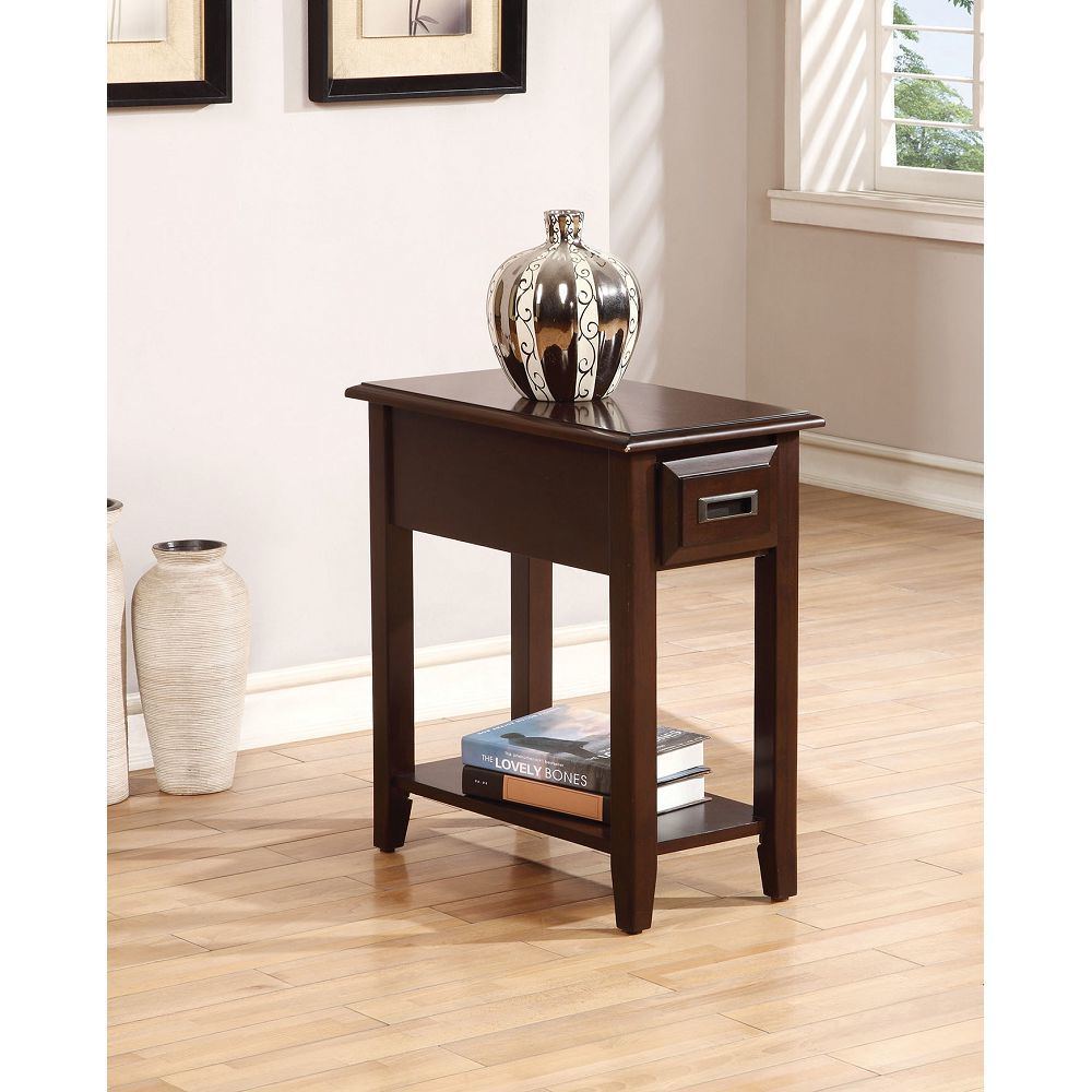 Flin Side Table in Dark Cherry