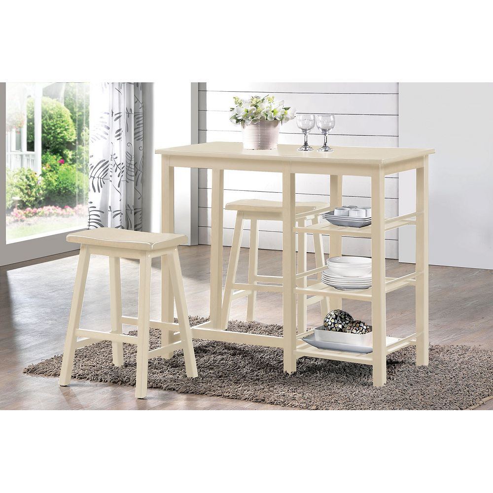 Nyssa Counter Height Set (3Pc Pk) in Buttermilk