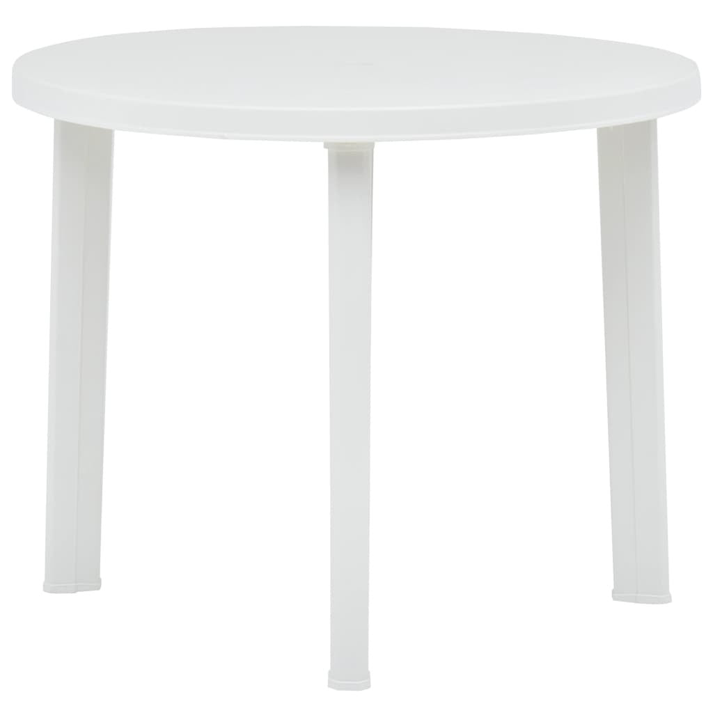 Patio Table White 35" Plastic