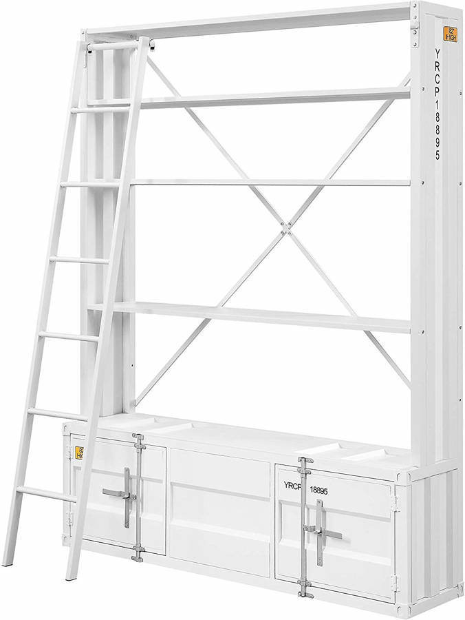 Cargo Bookshelf & Ladder; White