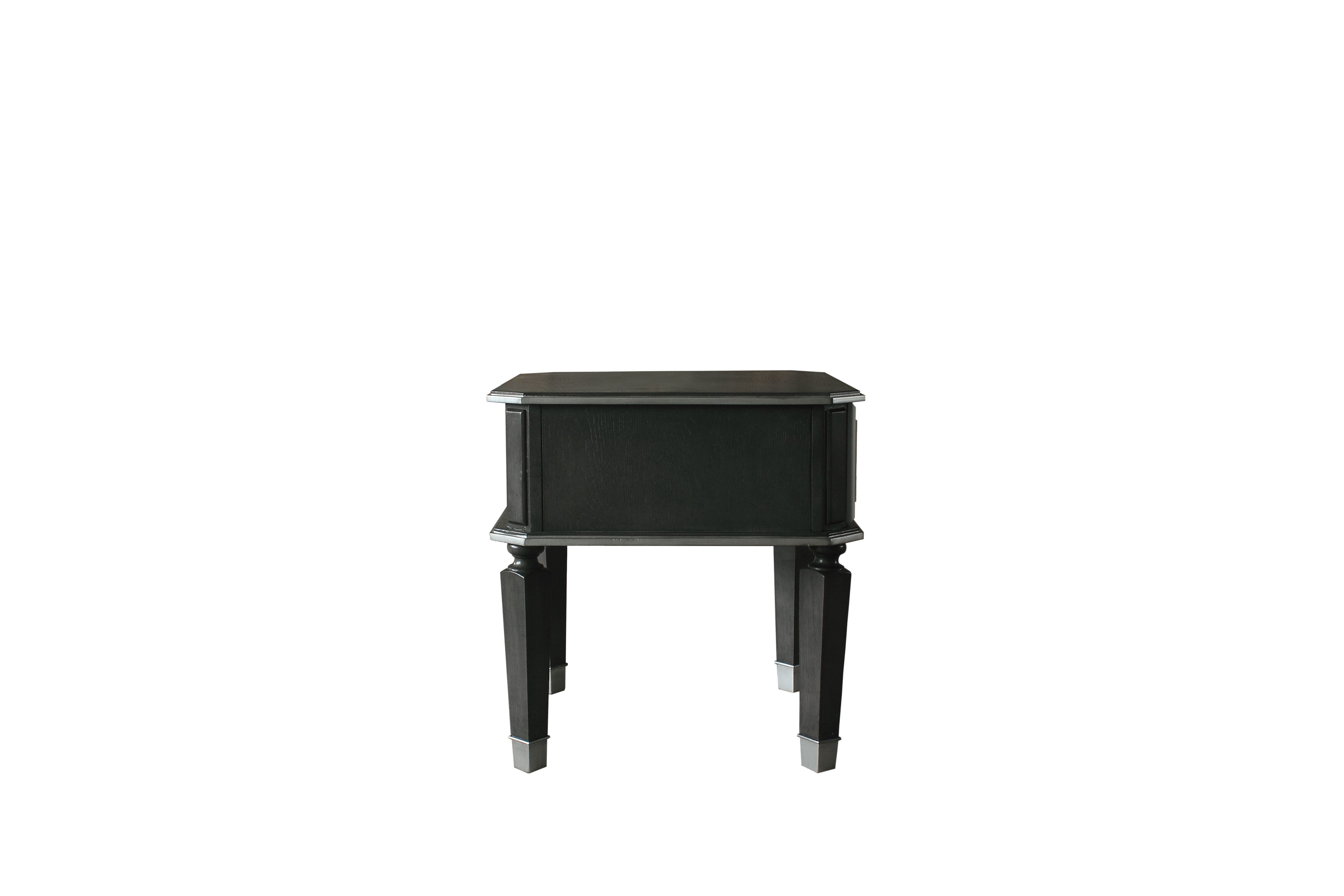 House Beatrice End Table; Charcoal &amp; Light Gray Finish