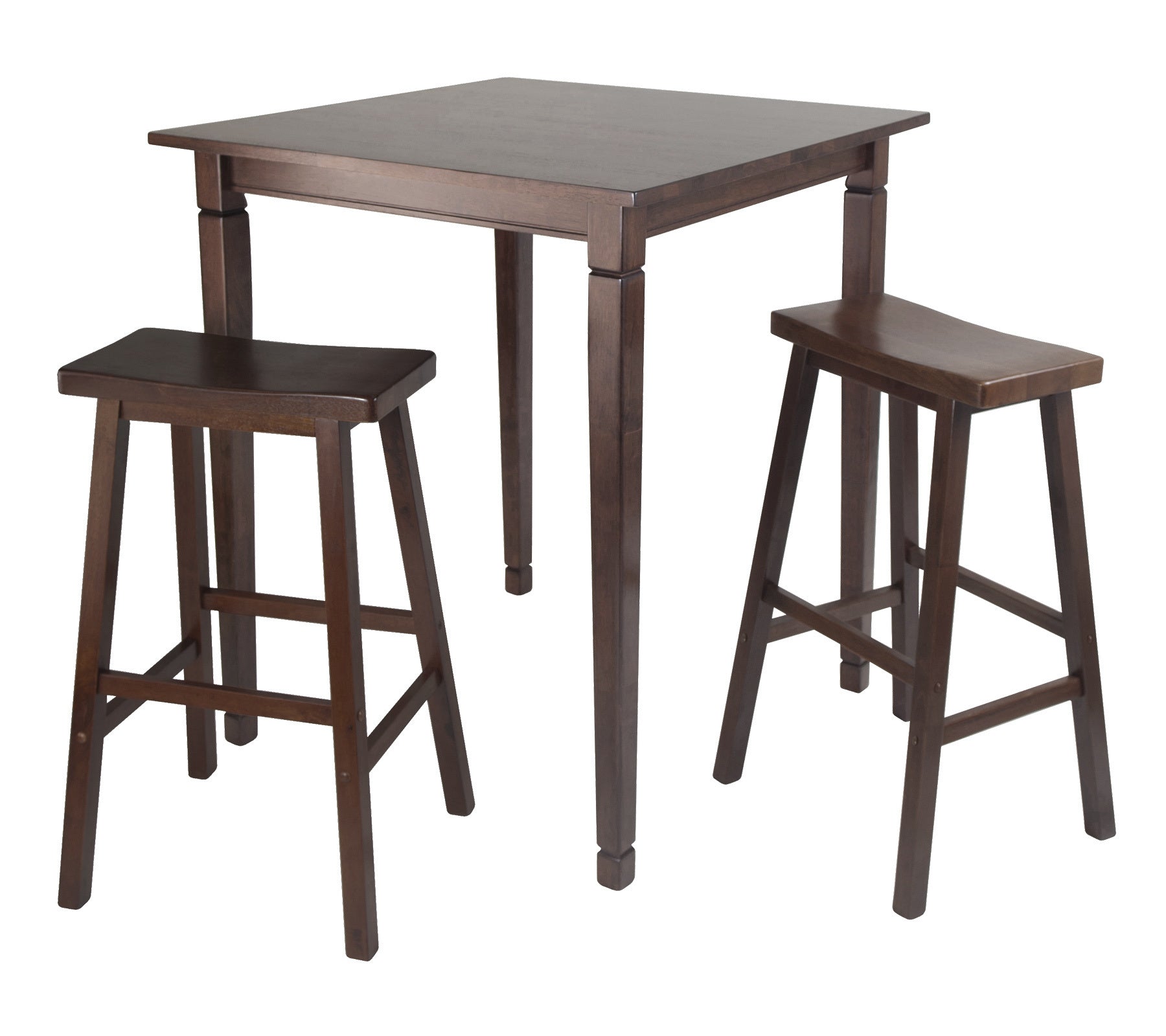 3pc Kingsgate High/Pub Dining Table with Saddle Stool