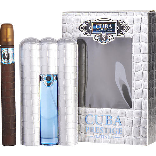 CUBA PRESTIGE PLATINUM by Cuba EDT SPRAY 3 OZ & EDT SPRAY 1.17 OZ