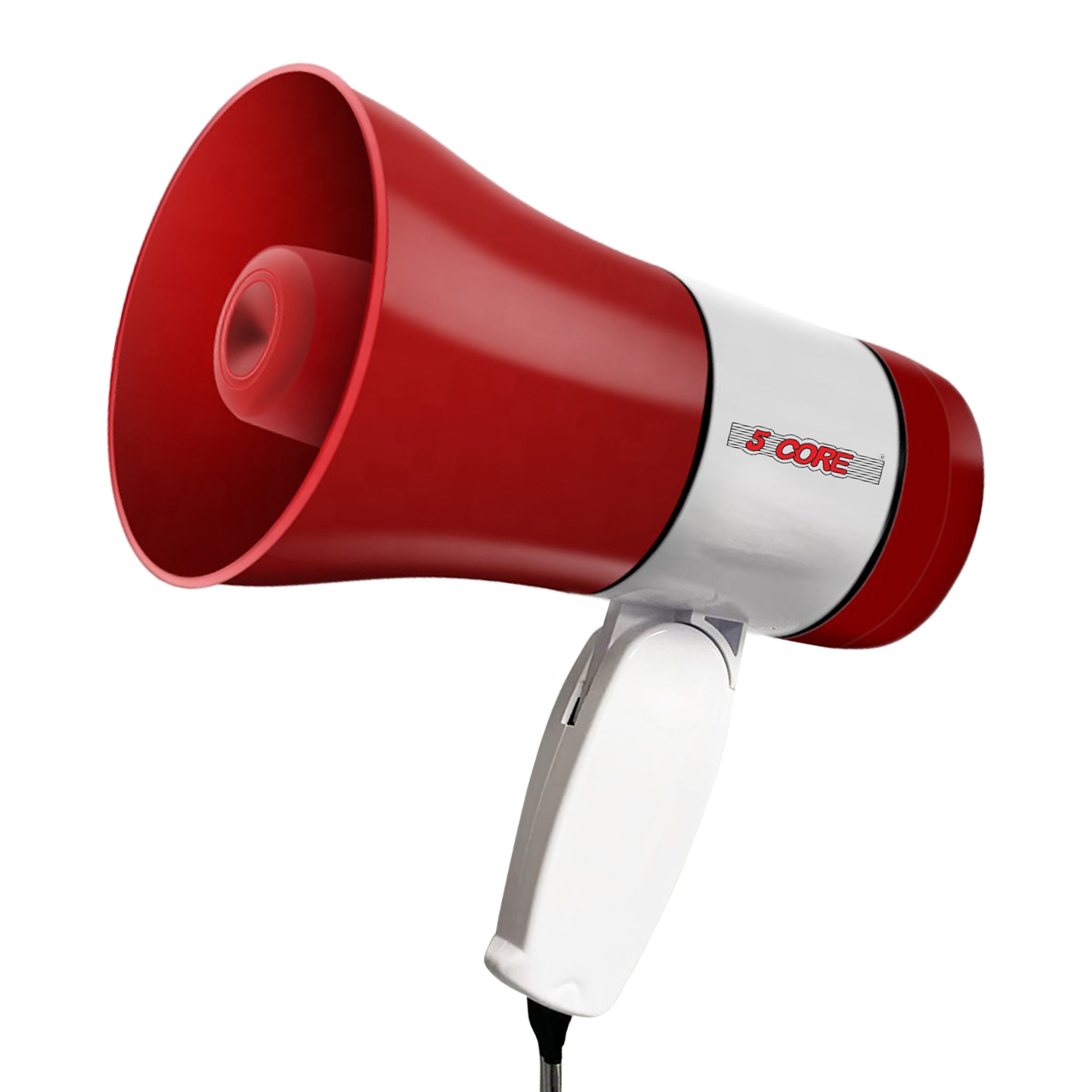 5 Core Mini Portable Megaphone • 30W Bullhorn with Siren • Adjustable Volume • 800 Yards Range Recording Bull Horn • USB TF Card Input • Rechargeable Battery • Handheld Mega Phone for Kids- 138 RU