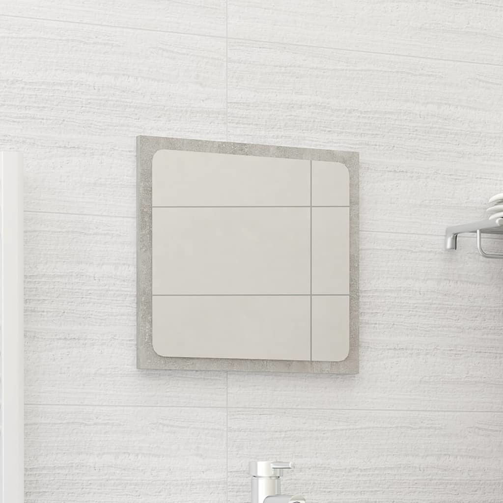 Bathroom Mirror Concrete Gray 15.7"x0.6"x14.6" Engineered Wood