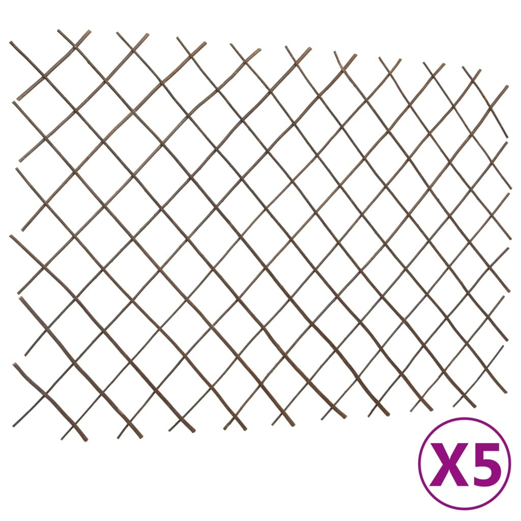 Willow Trellis Fences 5 pcs 70.9"x47.2"