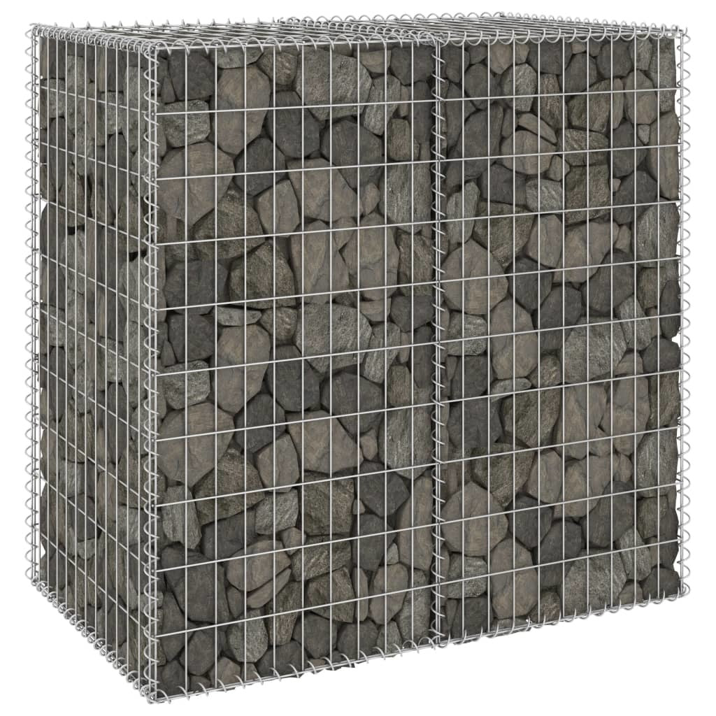 Gabion Wall with Covers Galvanized Steel 39.4"x23.6"x39.4"