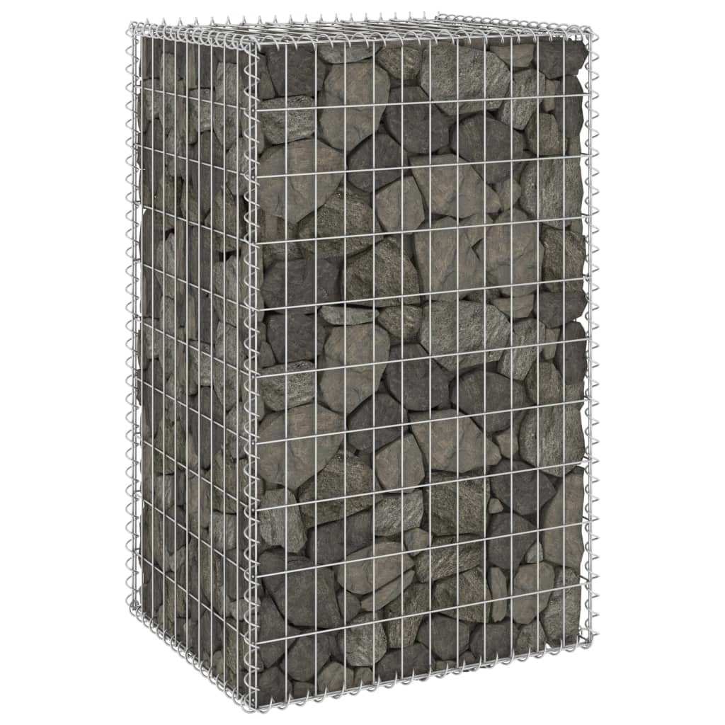 Gabion Wall with Covers Galvanized Steel 23.6"x19.7"x39.4"