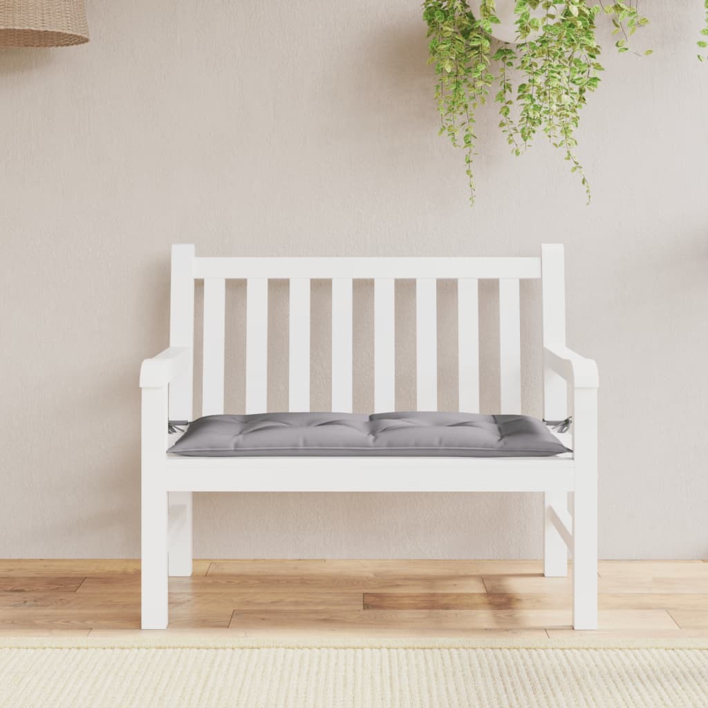 Garden Bench Cushion Gray 39.4"x19.7"x2.8" Oxford Fabric