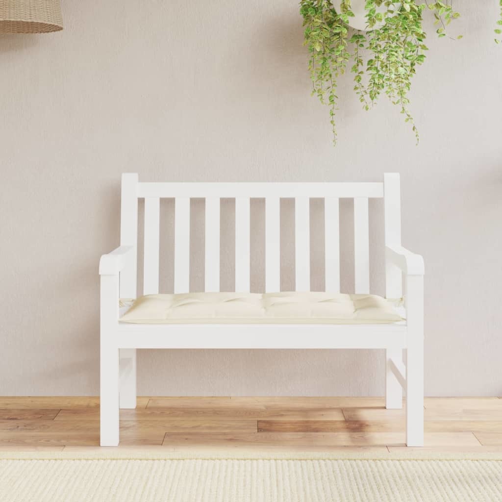 Garden Bench Cushion Cream White 39.4"x19.7"x2.8" Oxford Fabric