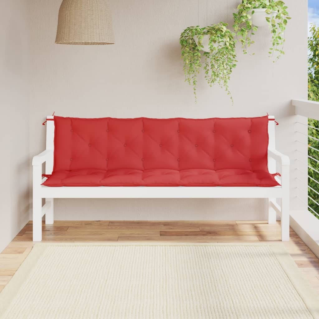 Garden Bench Cushions 2pcs Red 70.9"x19.7"x2.8" Oxford Fabric