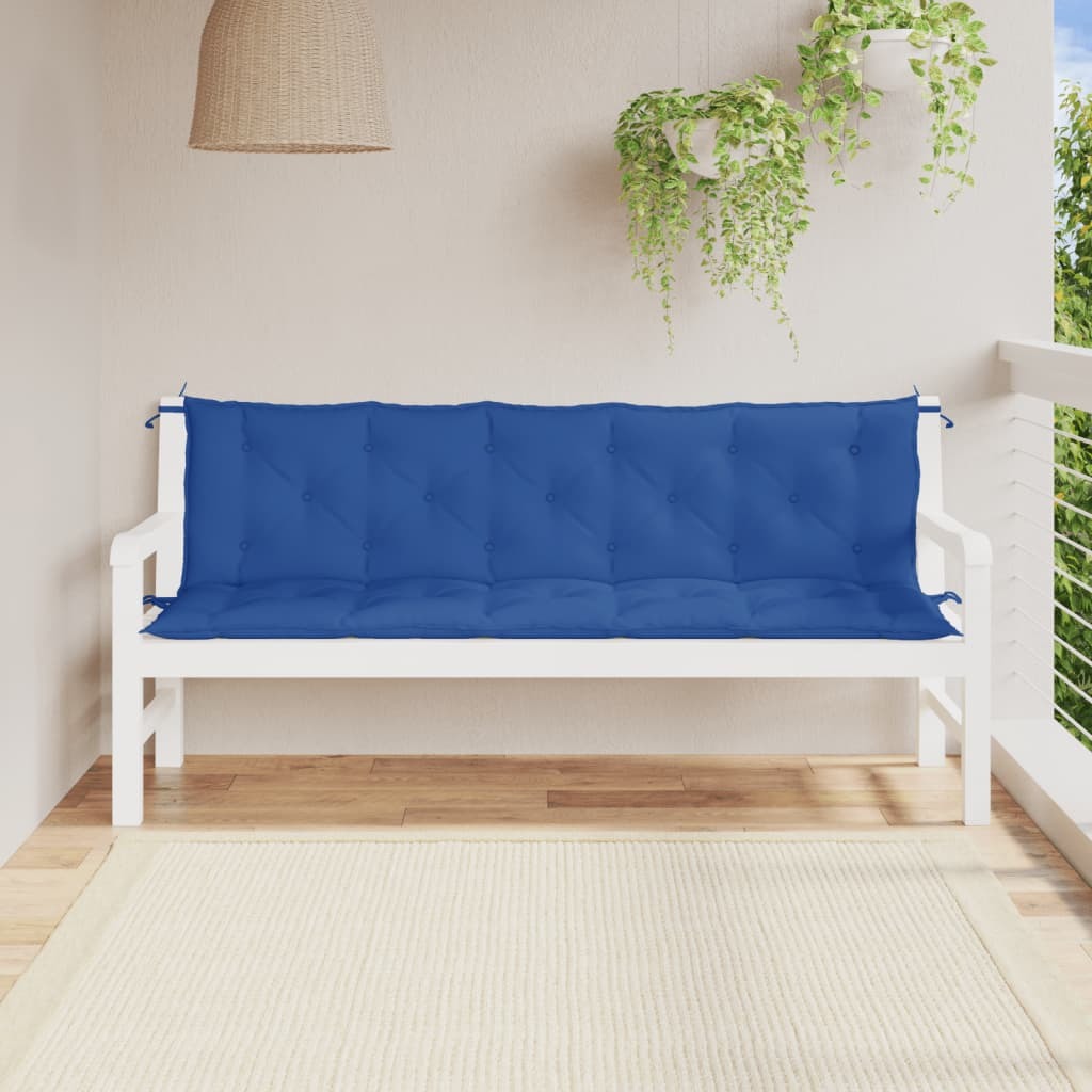 Garden Bench Cushions 2pcs Blue 70.9"x19.7"x2.8" Oxford Fabric