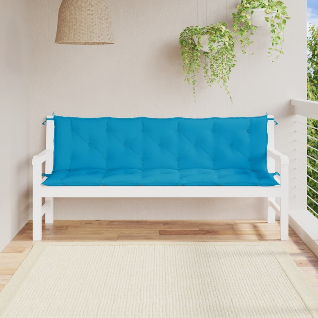 Garden Bench Cushions 2pcs Light Blue 70.9"x19.7"x2.8" Oxford Fabric