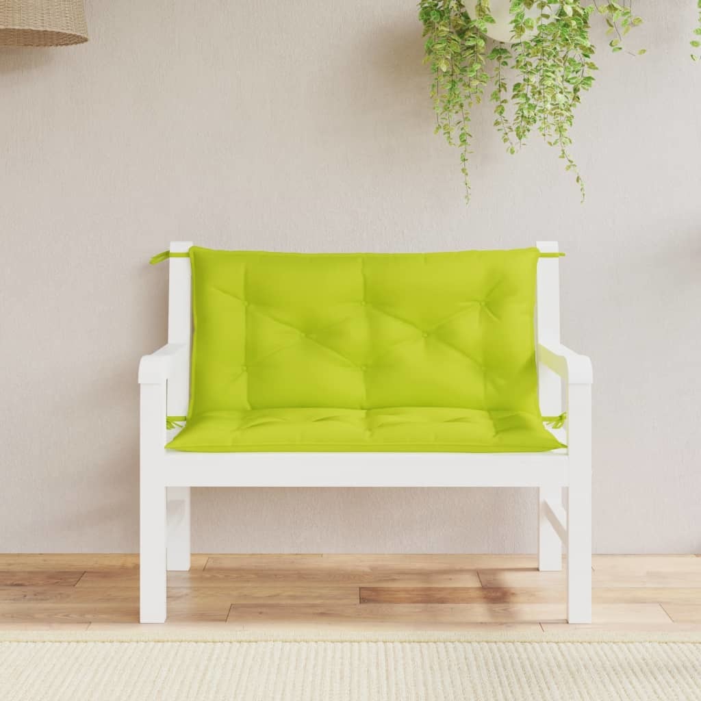 Garden Bench Cushions 2pcs Bright Green 39.4"x19.7"x2.8" Oxford Fabric