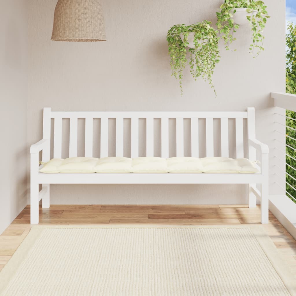 Garden Bench Cushion Cream White 70.9"x19.7"x2.8" Oxford Fabric