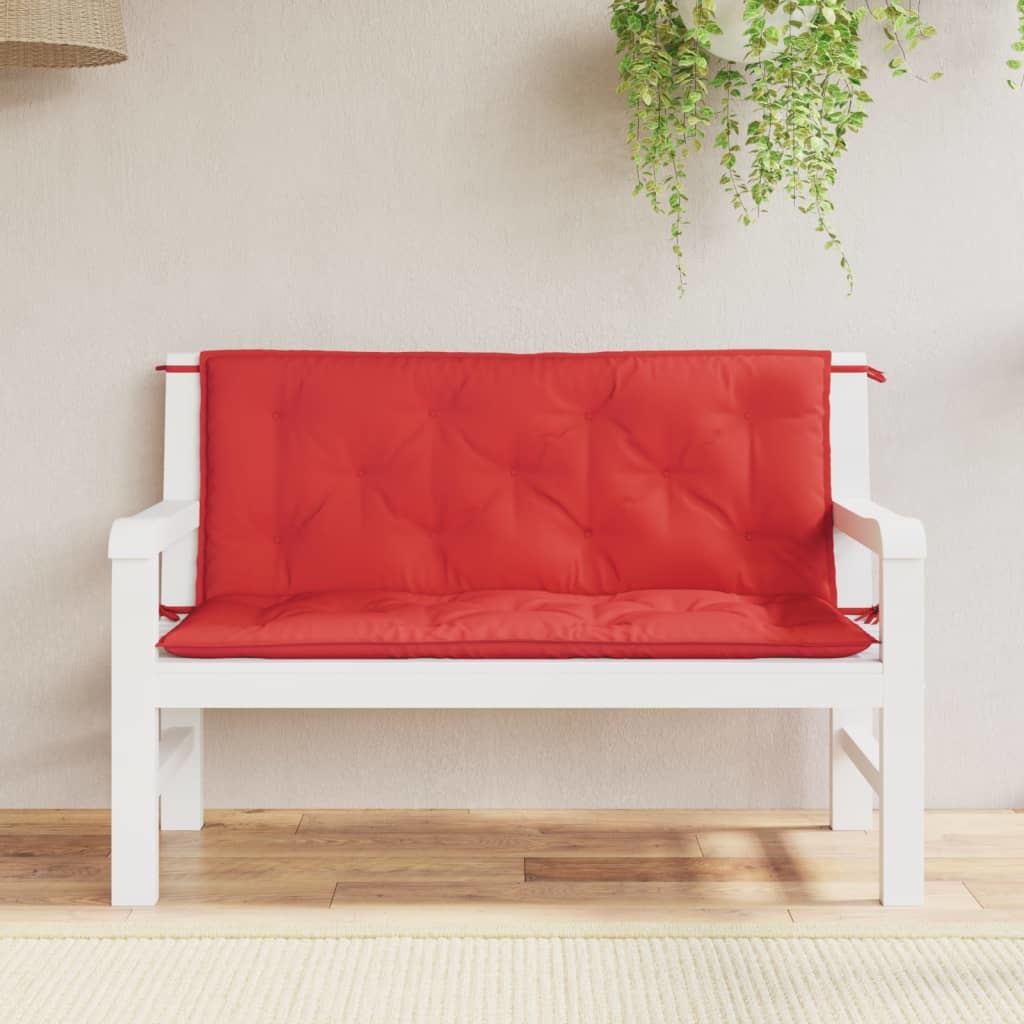 Garden Bench Cushions 2pcs Red 47.2"x19.7"x2.8" Oxford Fabric