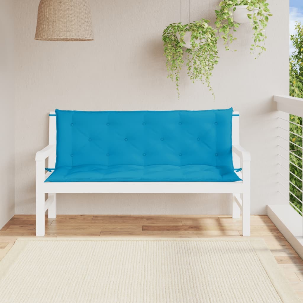 Garden Bench Cushions 2pcs Light Blue 59.1"x19.7"x2.8" Oxford Fabric