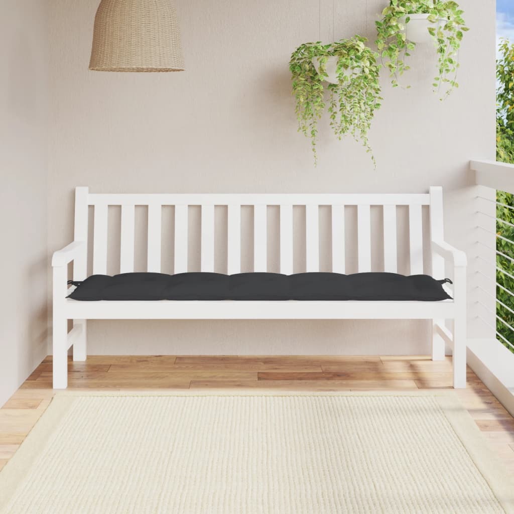 Garden Bench Cushion Black 70.9"x19.7"x2.8" Oxford Fabric