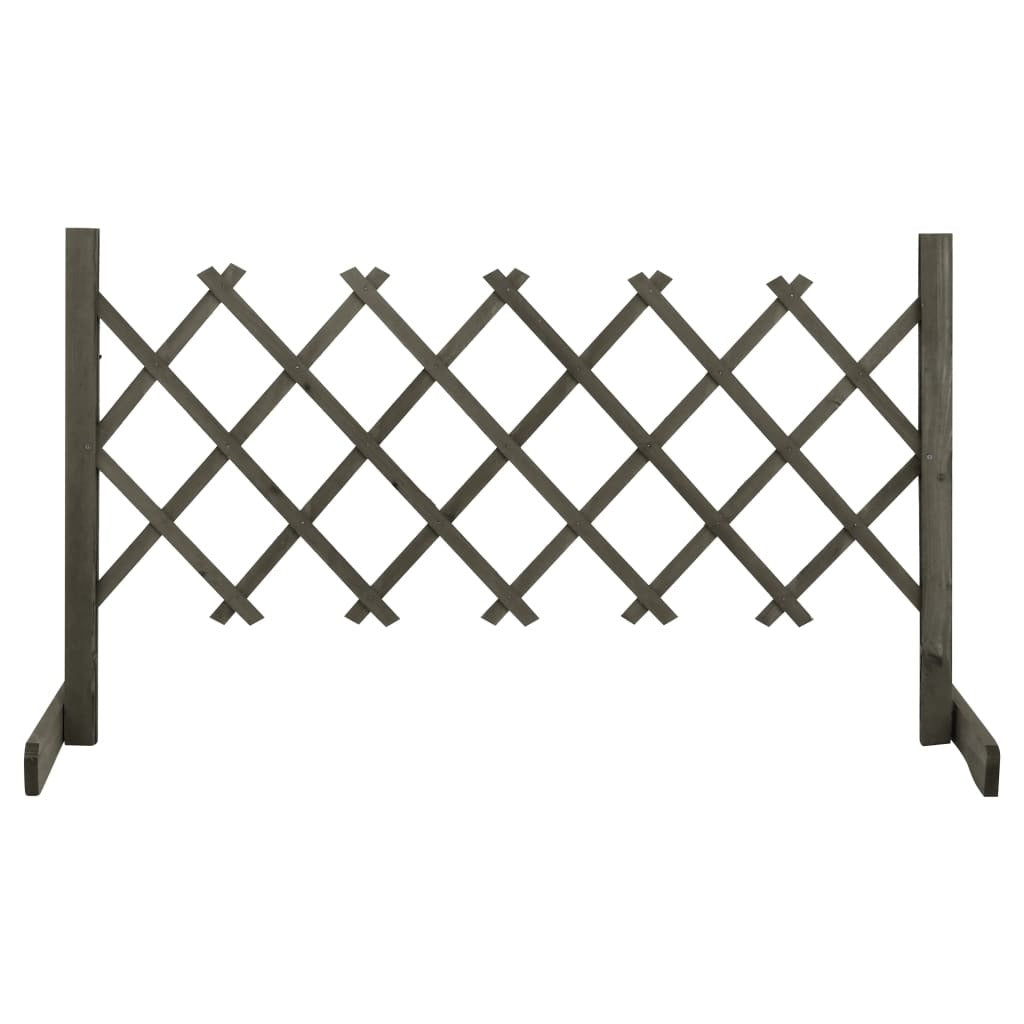 Garden Trellis Fence Gray 47.2"x23.6" Solid Firwood