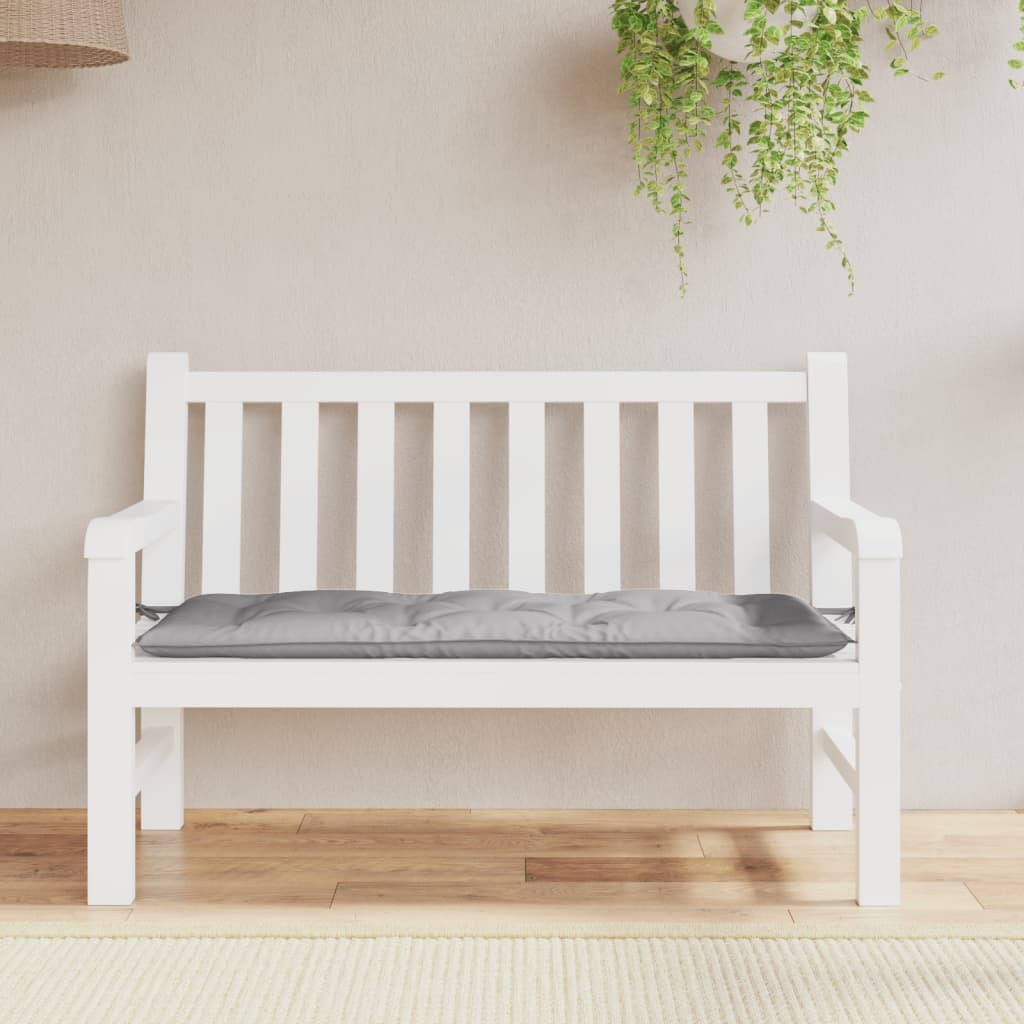 Garden Bench Cushion Gray 47.2"x19.7"x2.8" Oxford Fabric