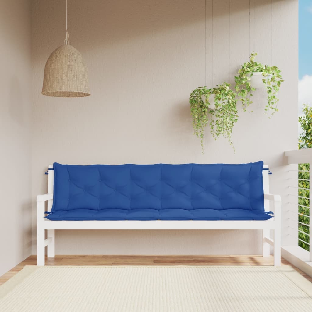 Garden Bench Cushions 2pcs Blue 78.7"x19.7"x2.8" Oxford Fabric