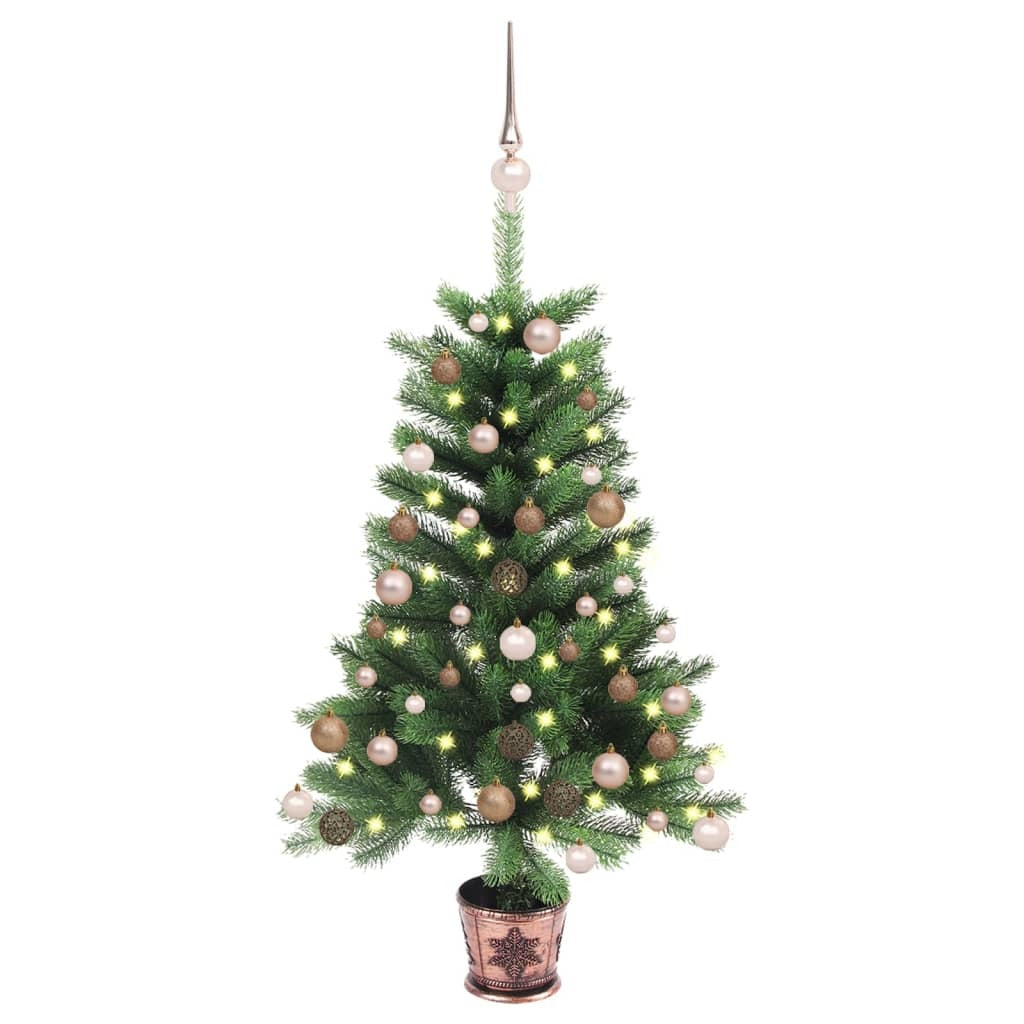 Artificial Pre-lit Christmas Tree with Ball Set 35.4" Green