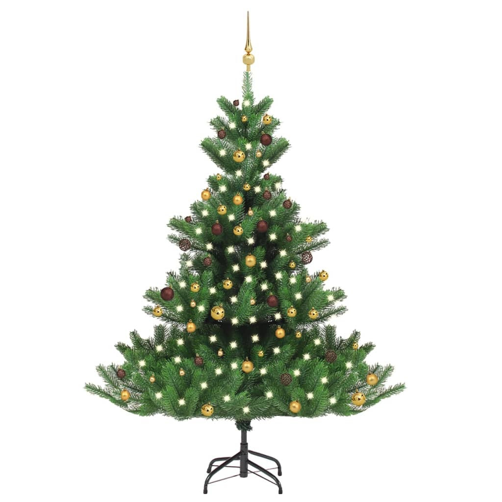 Nordmann Fir Artificial Christmas Tree LED&Ball Set Green 82.7"