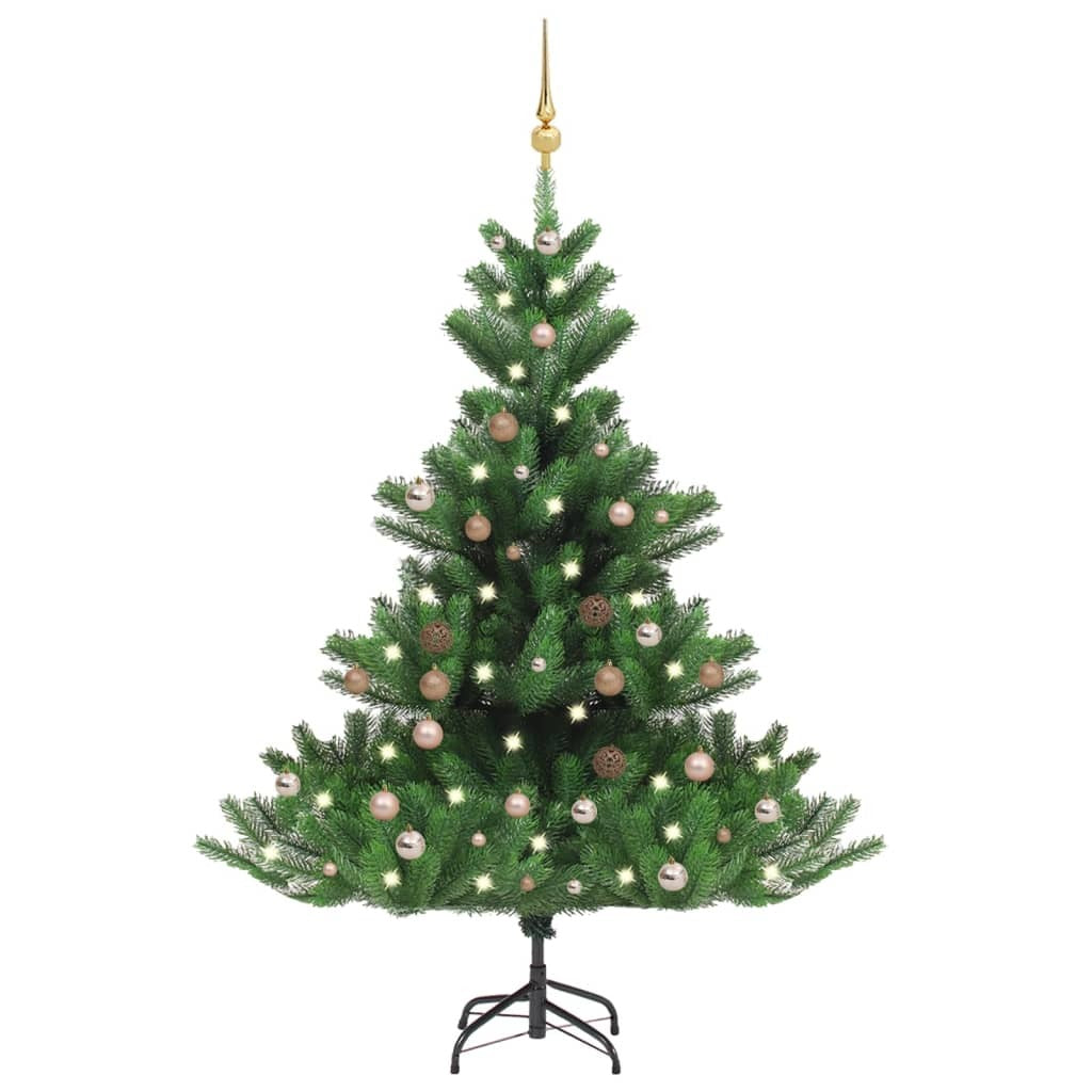 Nordmann Fir Artificial Christmas Tree LED&Ball Set Green 59.1"