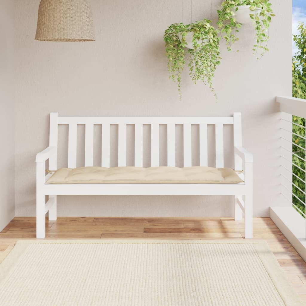 Garden Bench Cushion Beige 59.1"x19.7"x2.8" Oxford Fabric