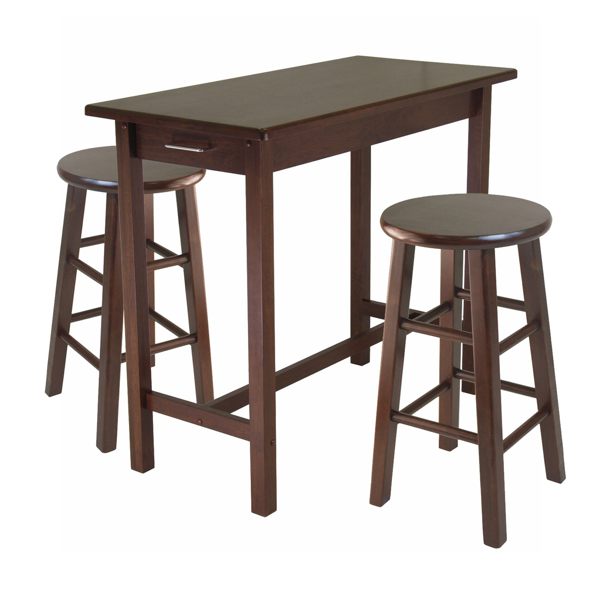 Sally 3-Pc Breakfast Table Set with 2 Square Leg Stools